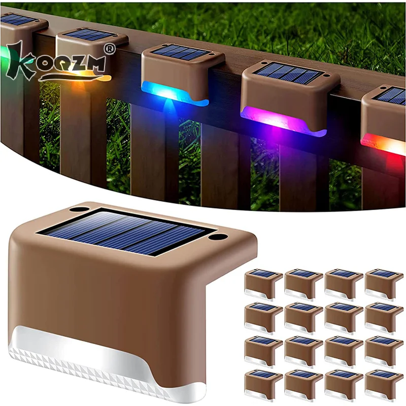 

Solar Deck Light Waterproof Solar Power Garden Lamps For Railing Stairs Step Patio Pathway