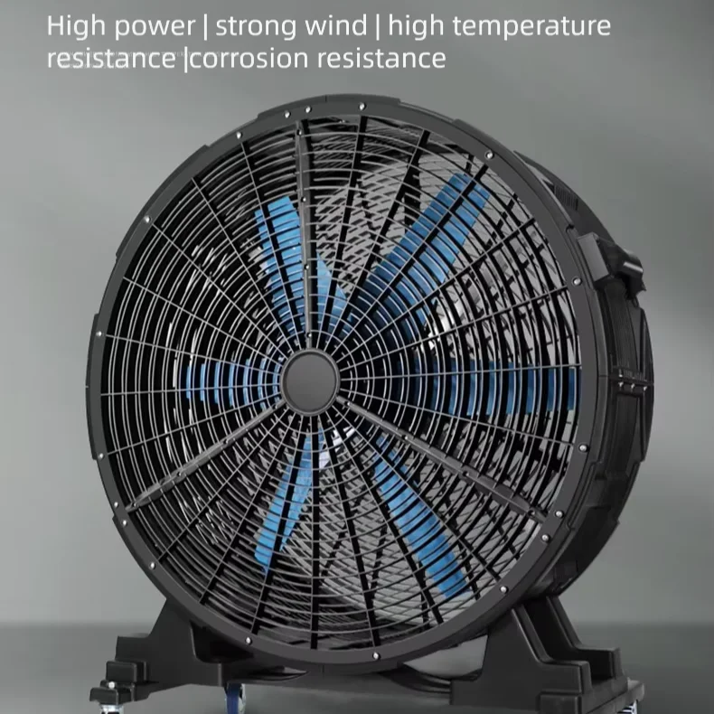 60inch AC/DC Large High-Power Super Speed Industrial Mobile Floor Fan for Warehouse Factory