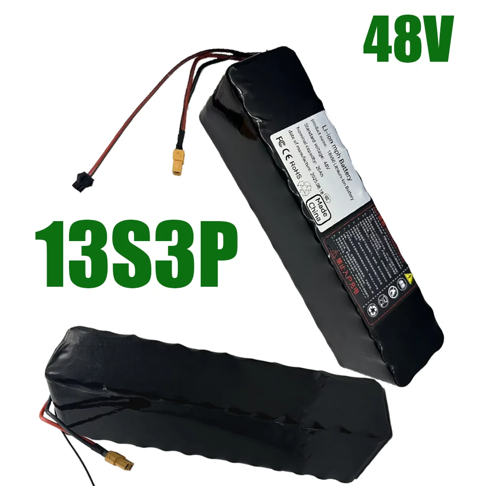 

48V New 13S3P 18650 lithium battery 15ah/21Ah XT60-DC large capacity DC battery pack, suitable for scooters, equipped with BMS
