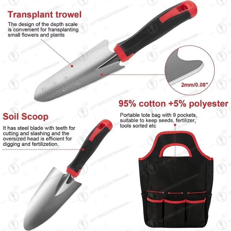 مجموعة أدوات حديقة معدنية متعددة الوظائف للسيدات، بيئة العمل، طباعة الأزهار، مقص زرع صغير