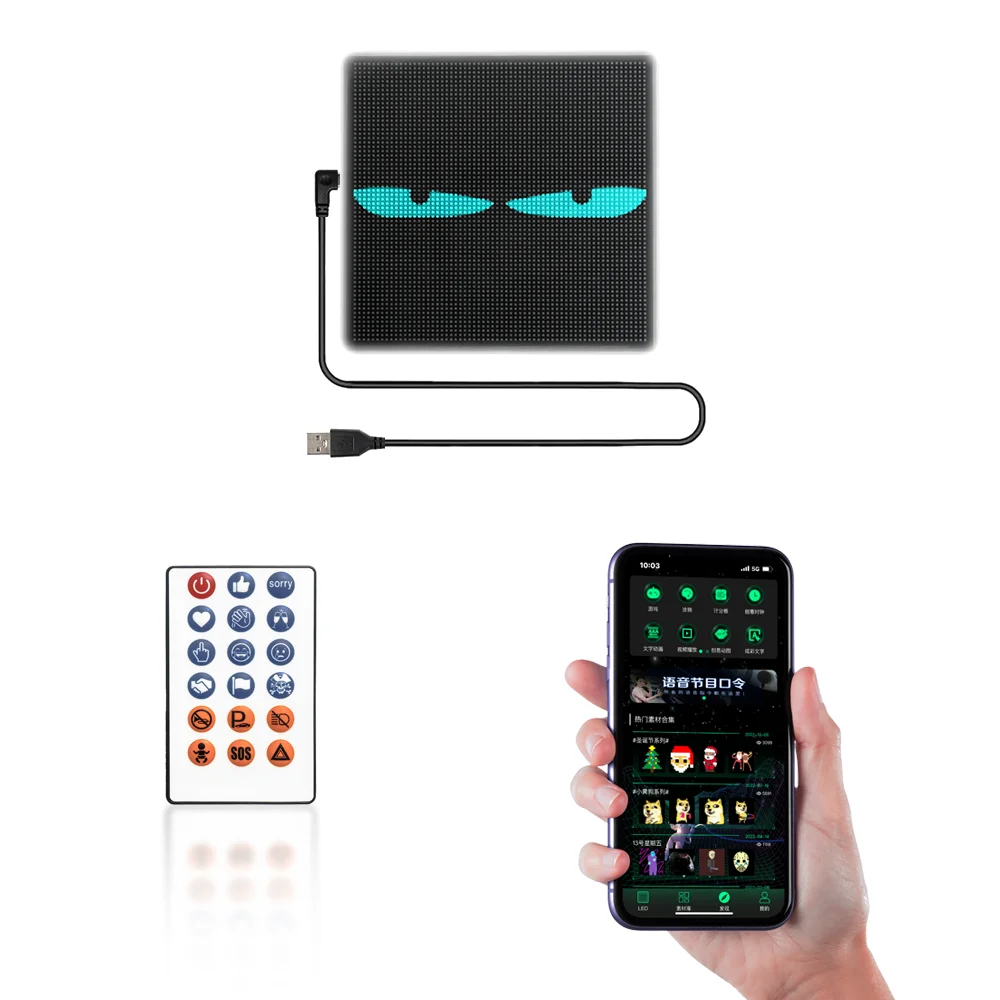 SXMA K3 High Brightness Flexible Led Screen for Car Mobile Phone Control