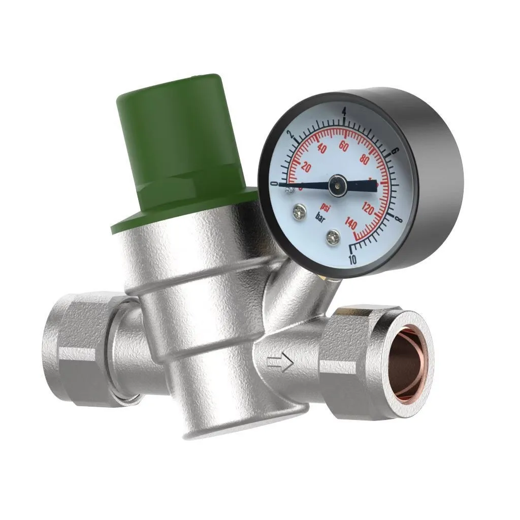 Adjustable Brass Compression Type Water Pressure Reducer Tap Water Pressure Stabilizing Regulating Valve