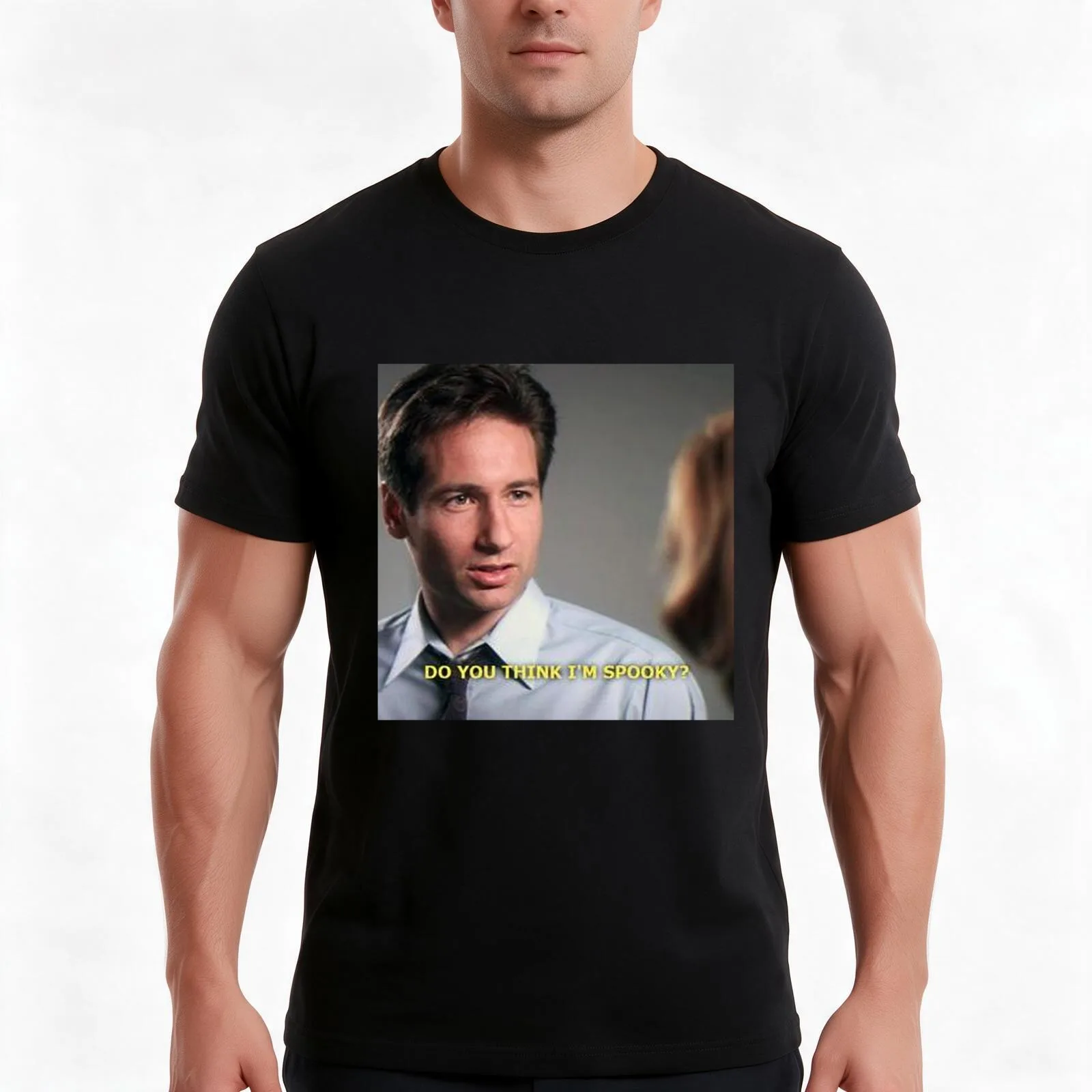 Spooky Mulder T-Shirt Summer Casual Cotton Tee Oversized Streetwear Tops Vintage Graphic Print Loose Fit Short Sleeve