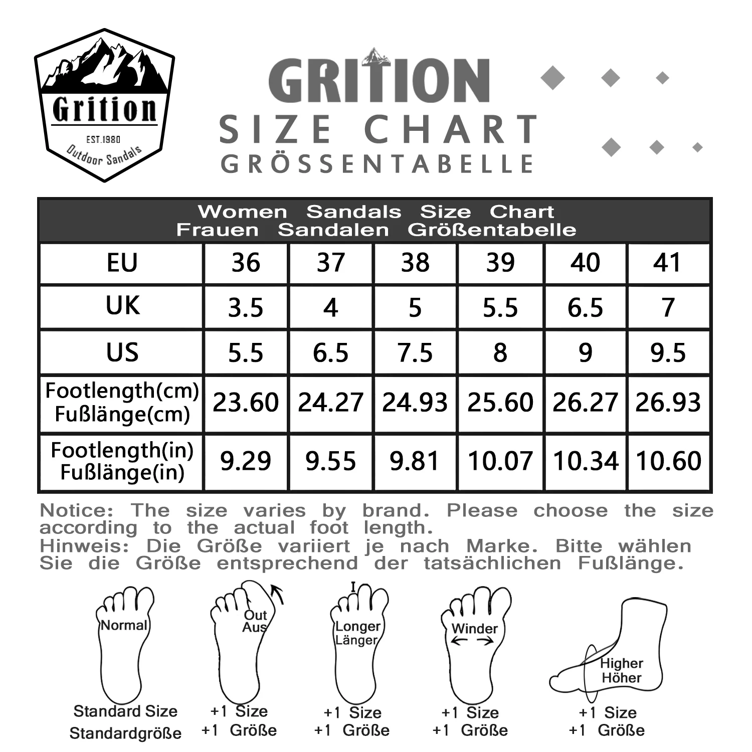 GRITION Womens Hiking Sandals, Beach Water Shoes with Arch Support, Non-Slip Breathbale Comfortable Athletic Sandals