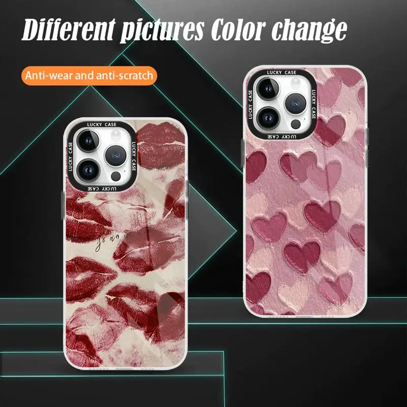 Heart Case For Apple iPhone 15 11 13 14 Pro Max 12 Silicone 15 Plus 11Pro high-level Matte Soft Phone Cover