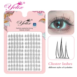 Yelix Manga False Lashes Douyin Makeup Stand Lashes Natural Soft Comfortable Lash Extension Supplies Heat Bonded Dovetail