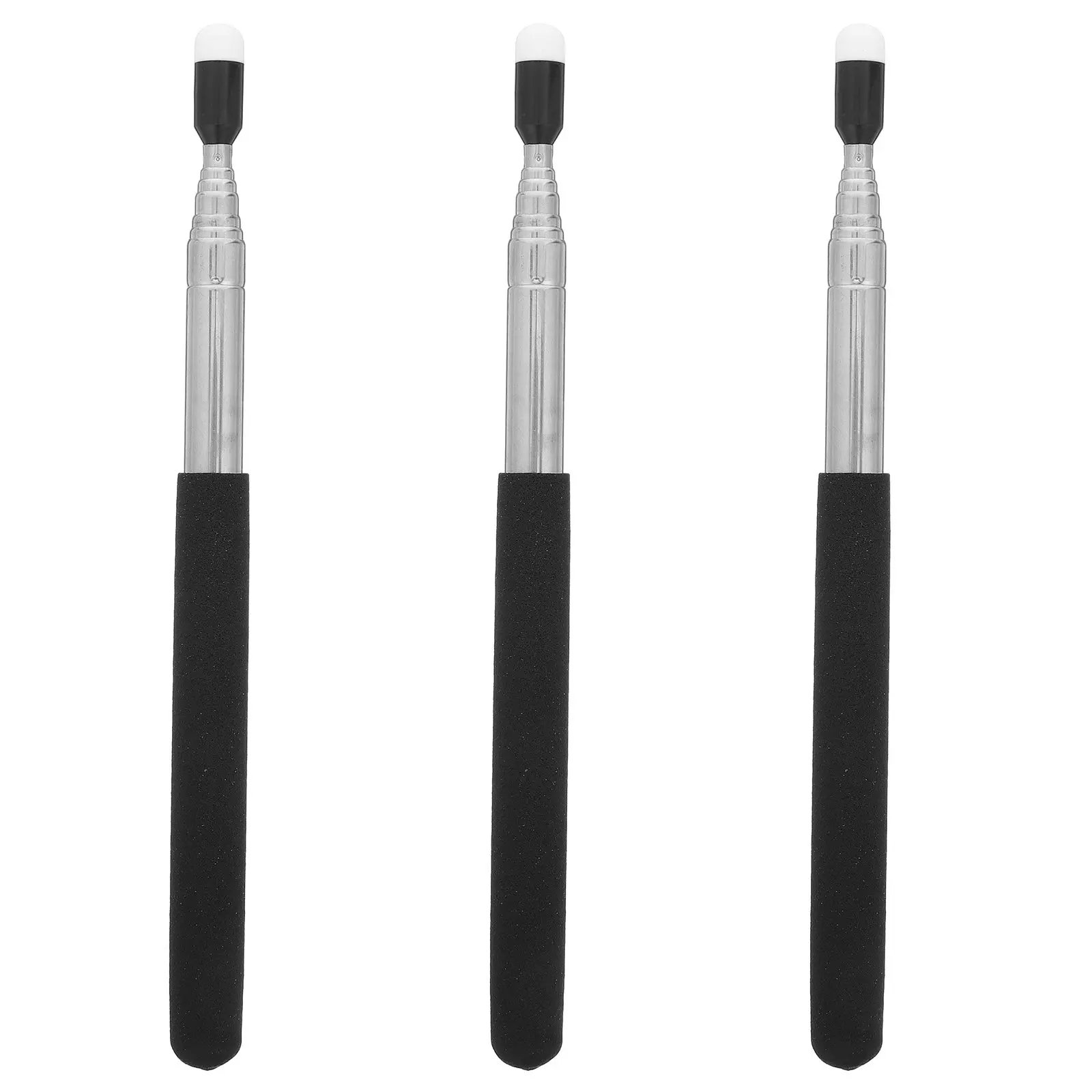3Pcs Extendable Teaching Pointers Retractable Metal Chalkboard Whiteboard Sticks Lightweight Portable Teacher Presentation