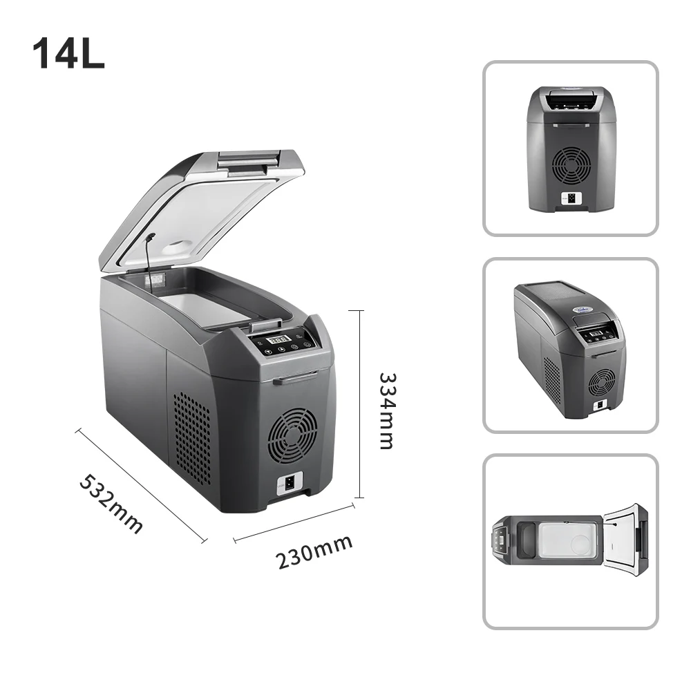 Car coolbox 12v Portable Freezer outdoor car camping fridge storage 14L DC Compressor small car Refrigerator