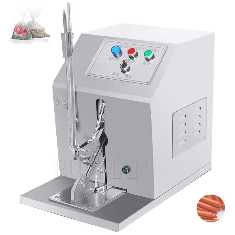 Electric U Shape Vegetables Plastic Bag Sealing Tying Clipping Machine Sausage Clipper 220V