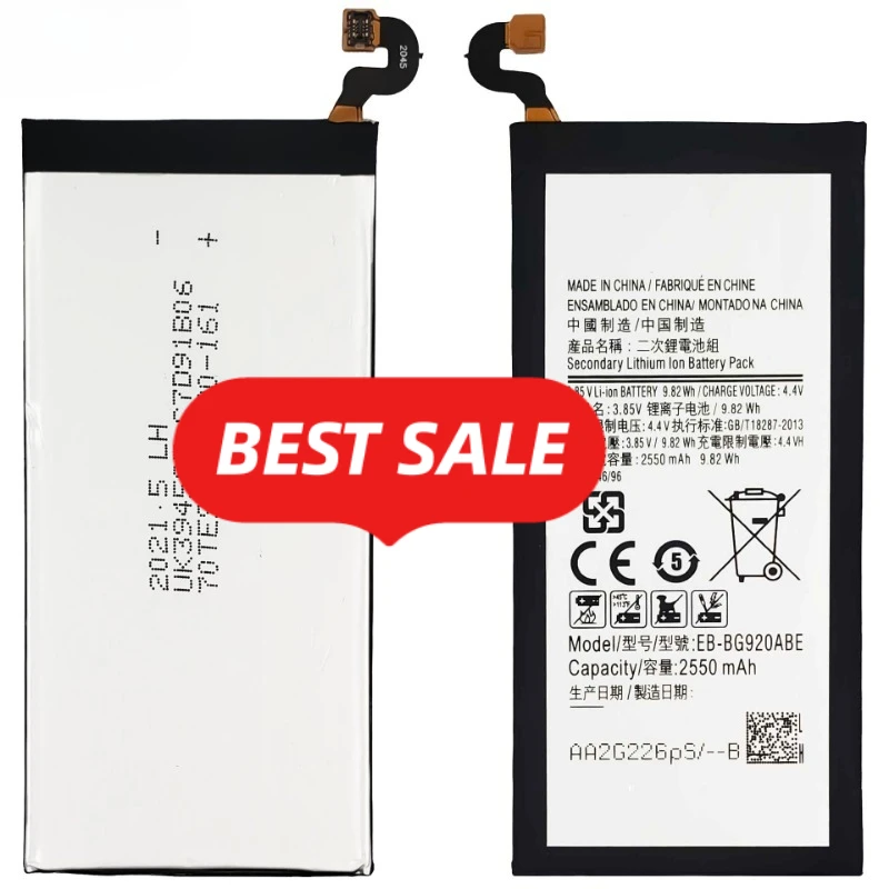 EB-BG920ABE for Samsung S6 Straight G920/S6 Flat G9208/G9209/S6 SIMPLE/S6 Series Phone Battery Replacement Bateria with Tools