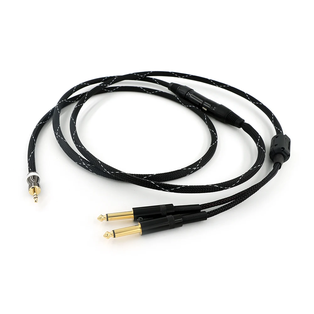 オーディオケーブル 3.5mm - ダブル 6.35mm Aux ケーブル 2 モノラル 6.5 ジャック - 3.5 オス、電話からミキサーアンプ 6.35 アダプター用