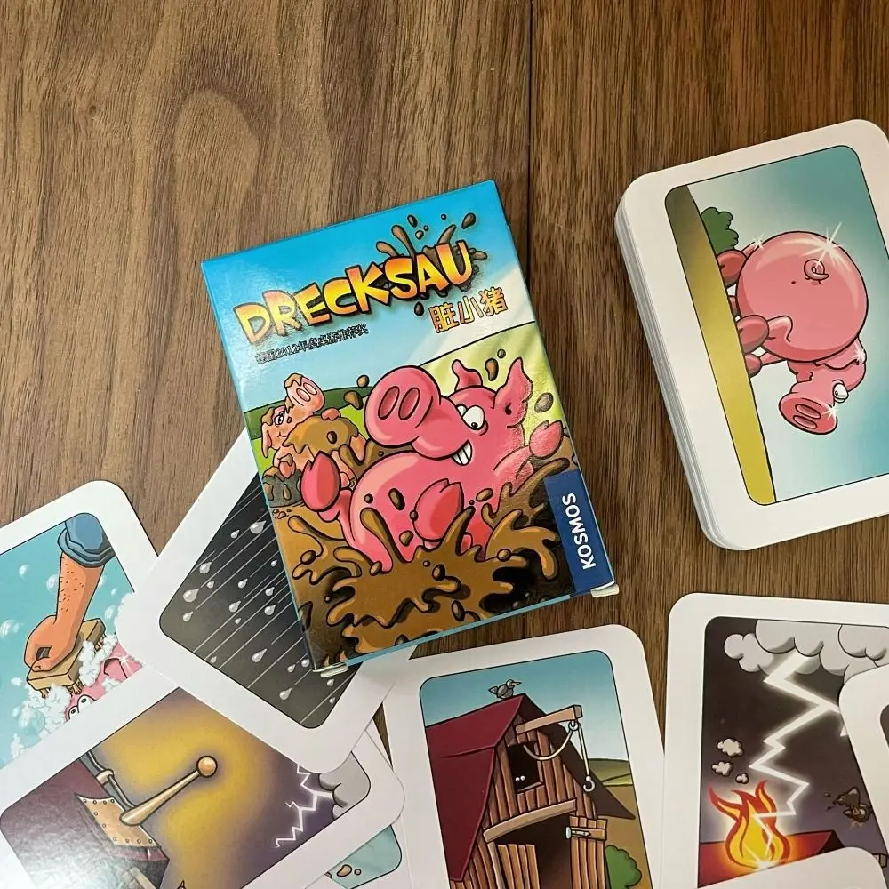 Funny Cartoon Board Game Chicken Piou Piou Multicolor Card Game Drecksau Black Sheep Card-Based Party Game Family Fun