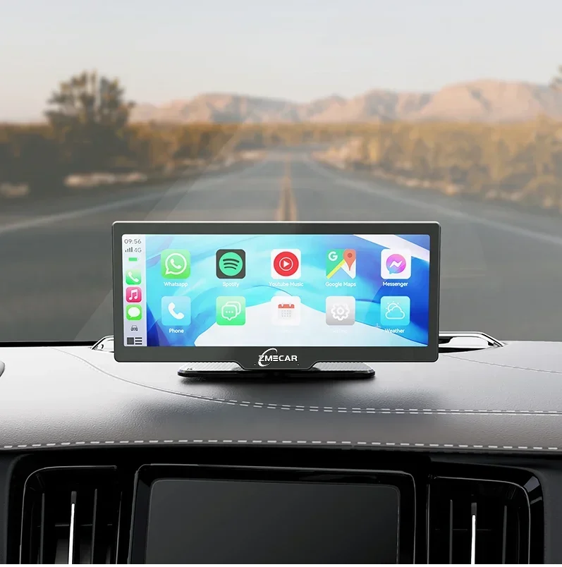 10.26 Inch Portable Wireless  CarPlay Android 13 Car Stereo AutoRadio Car  DVD Player Car Stereo BT GPS FM