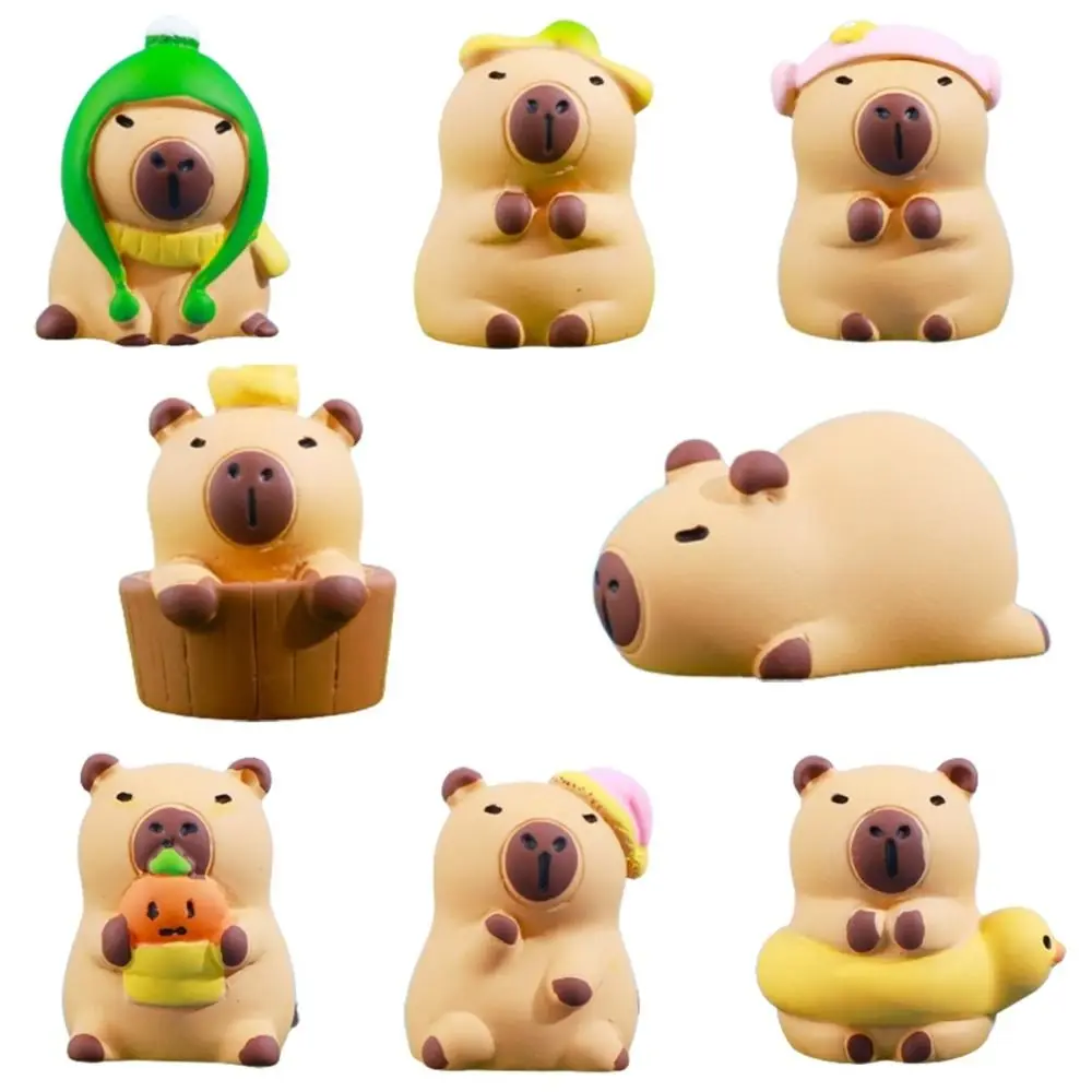 Animali Capybara figura giocattoli figura modello simulazione modello Capibara simulazione cartone animato animali Capibara Figure ornamenti