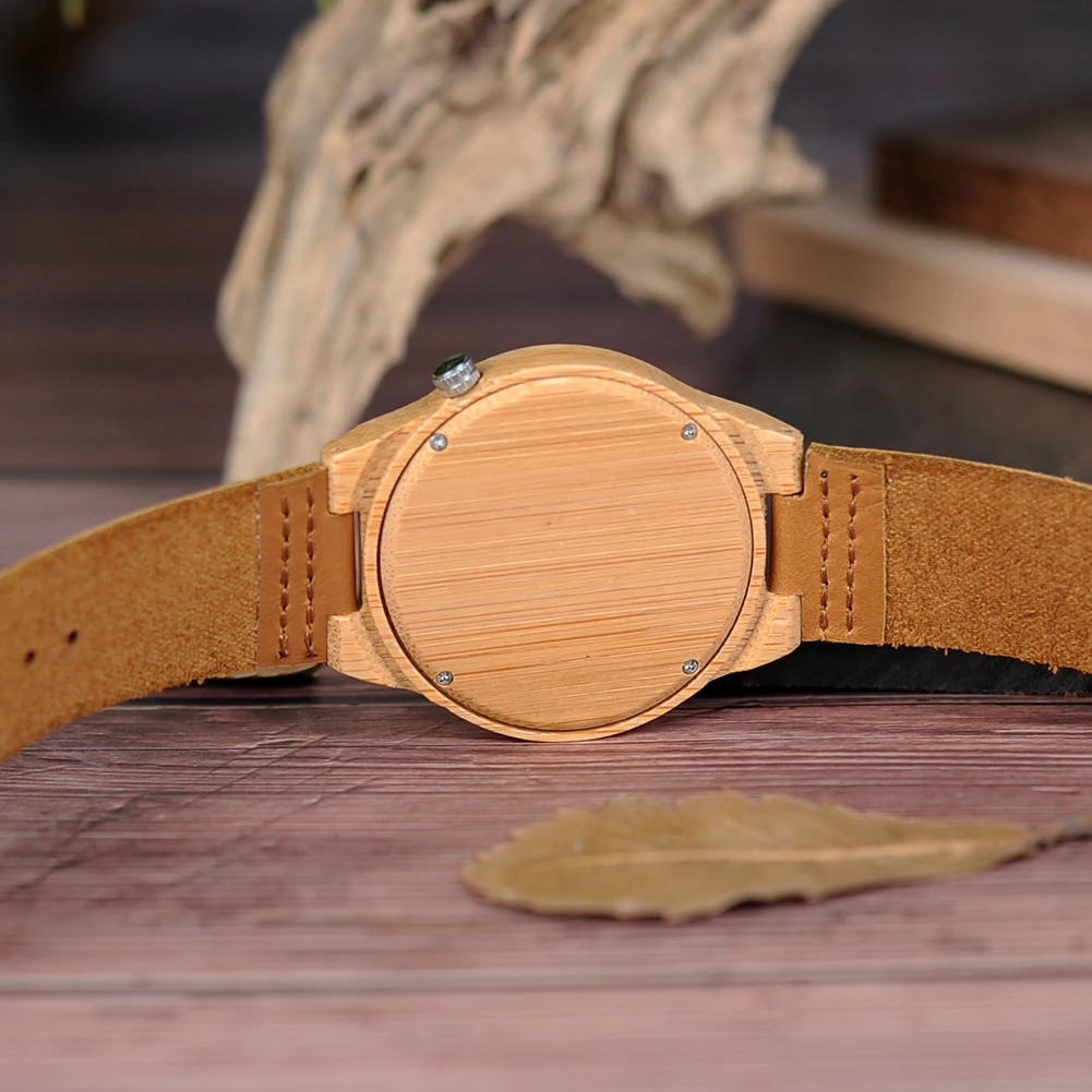 BOBO BIRD Bamboo Watch Couple Wrist Watches Men Women Casual Wooden Quartz Timepieces Ladies Clock Anniversary Gift Dropshipping