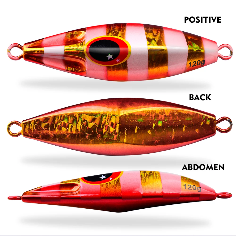 PROBEROS 1pc Glowing Metal Jig Fishing Lure,Bionic Sea Bait with Realistic Action, Durable Slow Pitch Jig for Nighttime Catches
