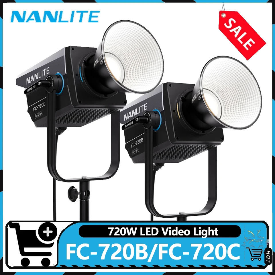 Nanlite FC-720B Bi-color FC-720C RGB Bowens Mount  Video Light 720W Video Studio LED Fill Lighting for Photography Studio