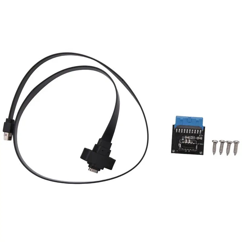 ABNR USB 3.1 Type C Front Panel Header Extension Cable 50 Cm, USB 3.1 Type E To USB 3.1 Type C Cable,Gen 2 10 Gbps Cable