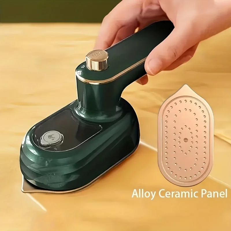 Iron Steamer Portable Handheld Spray Hand Click Steam Not Auto Steamer Out Iron Steamer Garment Foldable 180° Handle Roatatable