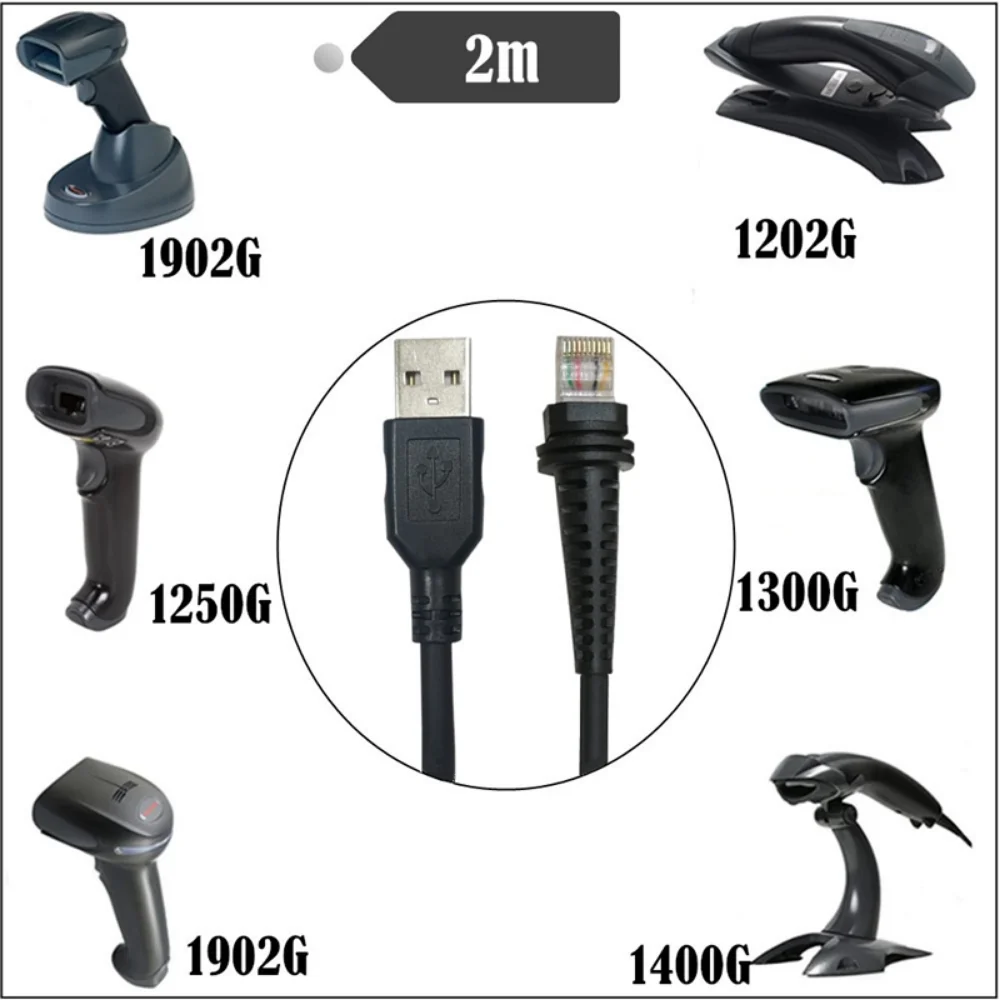 Nku 2m/6.5ft Barcode Scanner USB Cable Compatible with Honeywell 1900G-HD 1900G-SR 1902G-HD 1300G 1400G 1202G 1900G 1250G 1200G