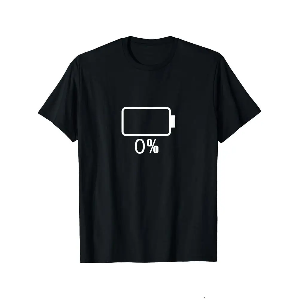 Men Graphic T Shirt Battery Heart Charging Low Power Tech Humor Casual Soft Breathable Machine Washable