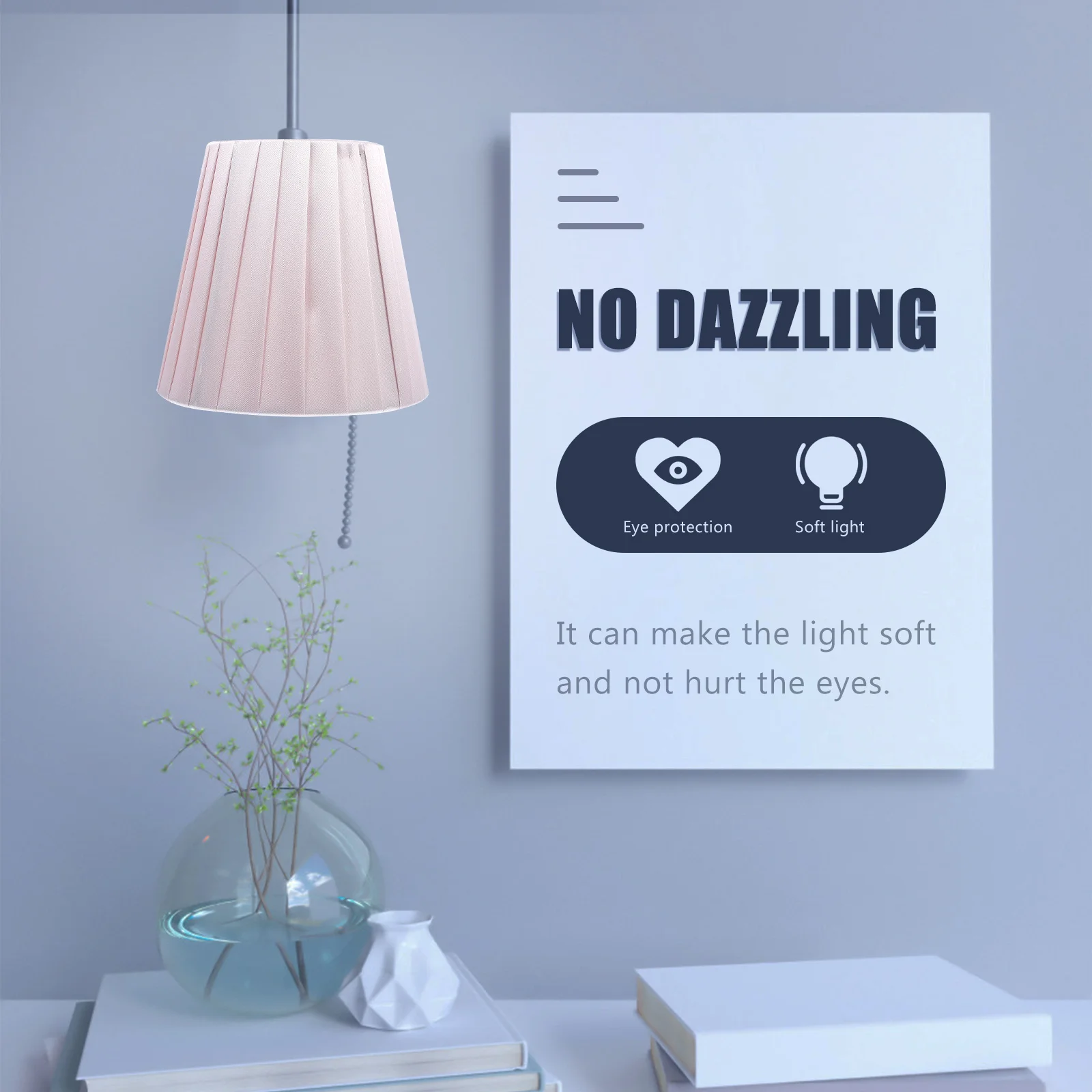 

Cloth Lampshade Nordic Simple Elegant Dust-Proof Decorative For Bedroom Hotel Home Study Ceiling Wall Light Cover Durable Modern