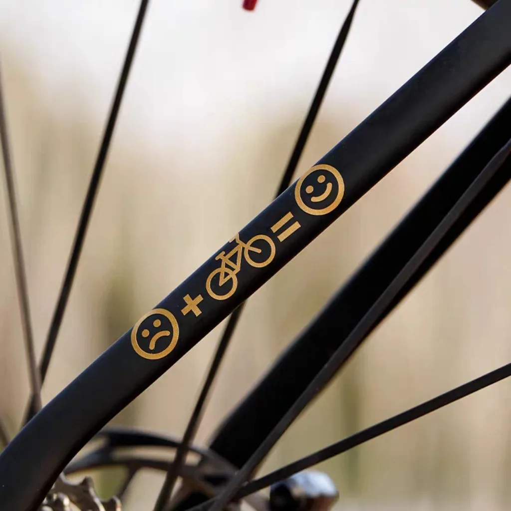3PCS Bicycle Personality Frames Handle Bar Mudguard Sticker Rainbow Vinyl Mountain Road Bike Protection Decorative Decal