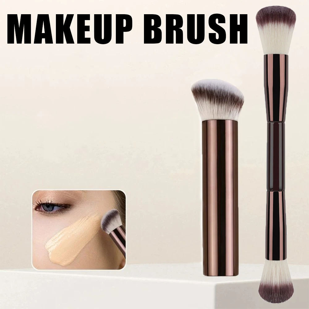 1Pcs Tilt Head Makeup Brush Tool Soft Glow Foundation Brush Fiber Hair Single Face Brush
