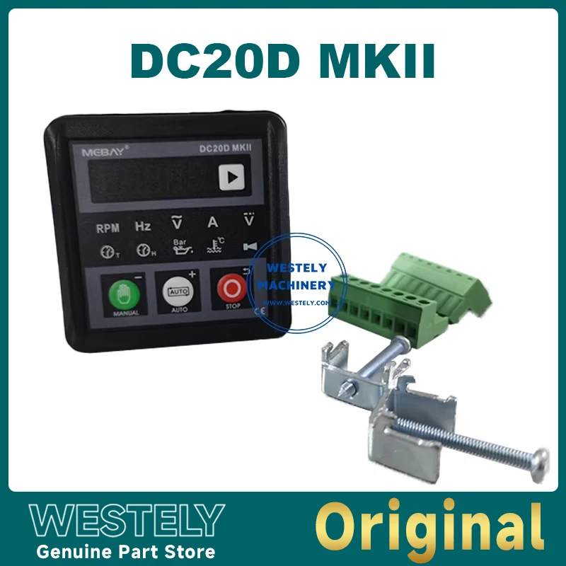 Mebay DC20D MKII elektronische generatorbesturingsmodule Originele dieselgeneratorcontrollerpaneel USB programmeerbare pc-aansluiting