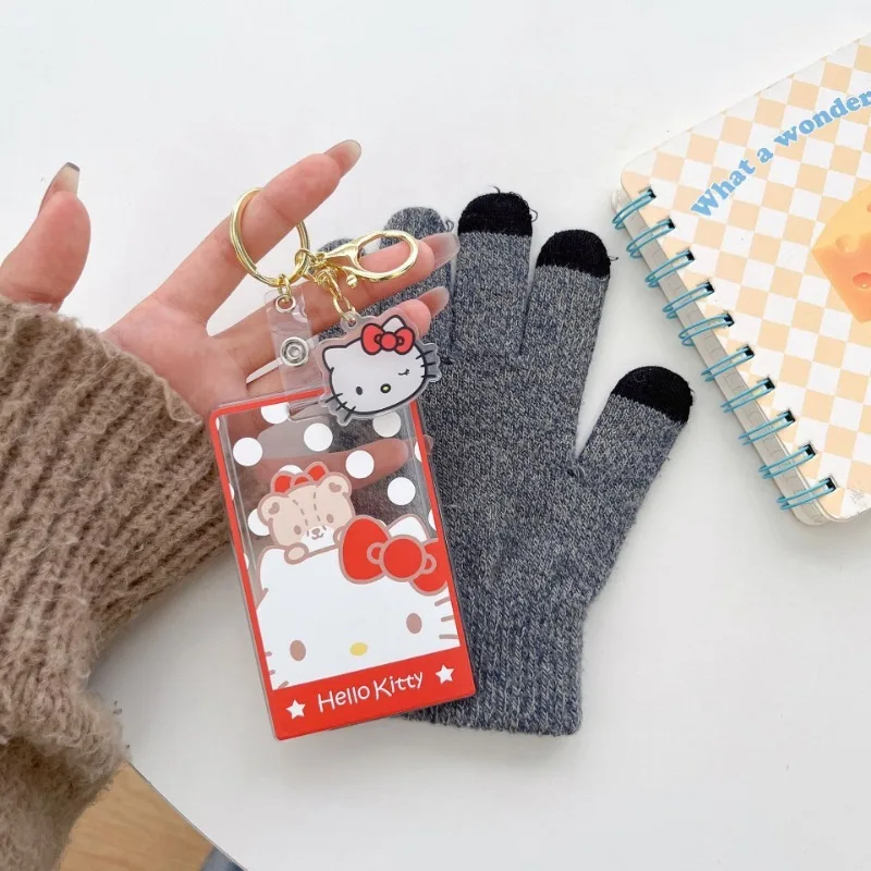 Sanrio Kuromi sleutelhanger anime cartoon paar tas hanger sleutelhanger mannen vrouwen sleutelhanger accessoires student bus ID deur kaart geval