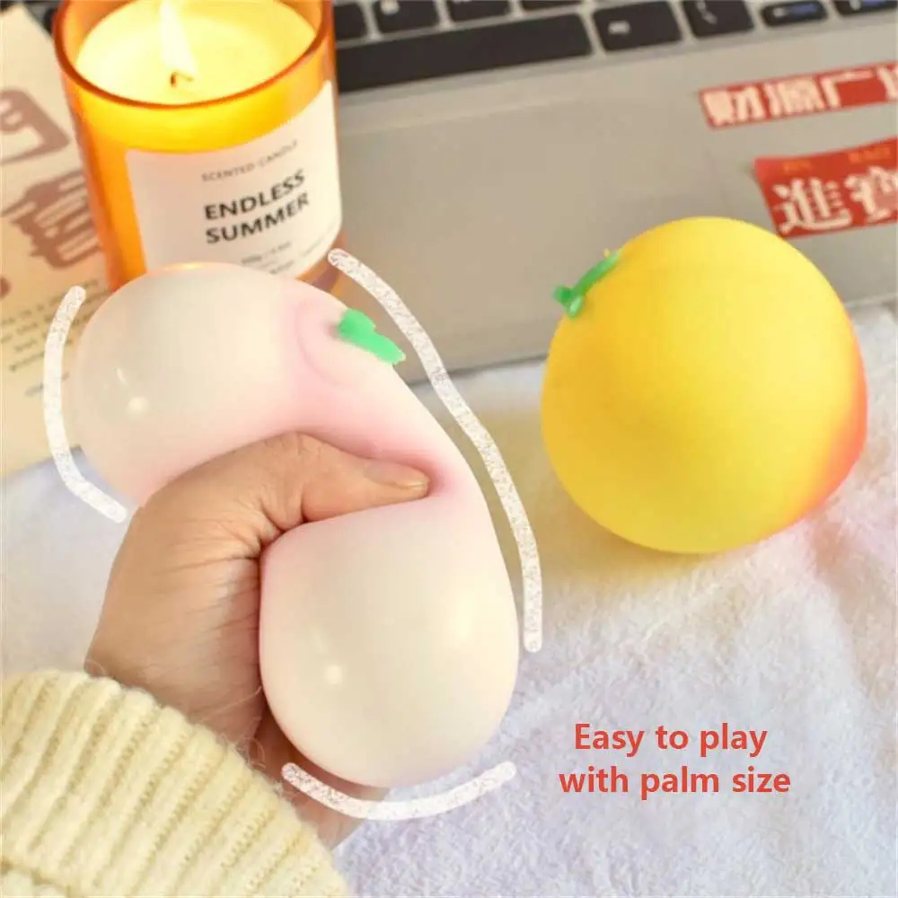 Creative Food Squishies Squeeze Toys Peach Strawberry Vent Ball Slow Rebound Decompression Artifact Cheese Bun  Anti Stress Ball