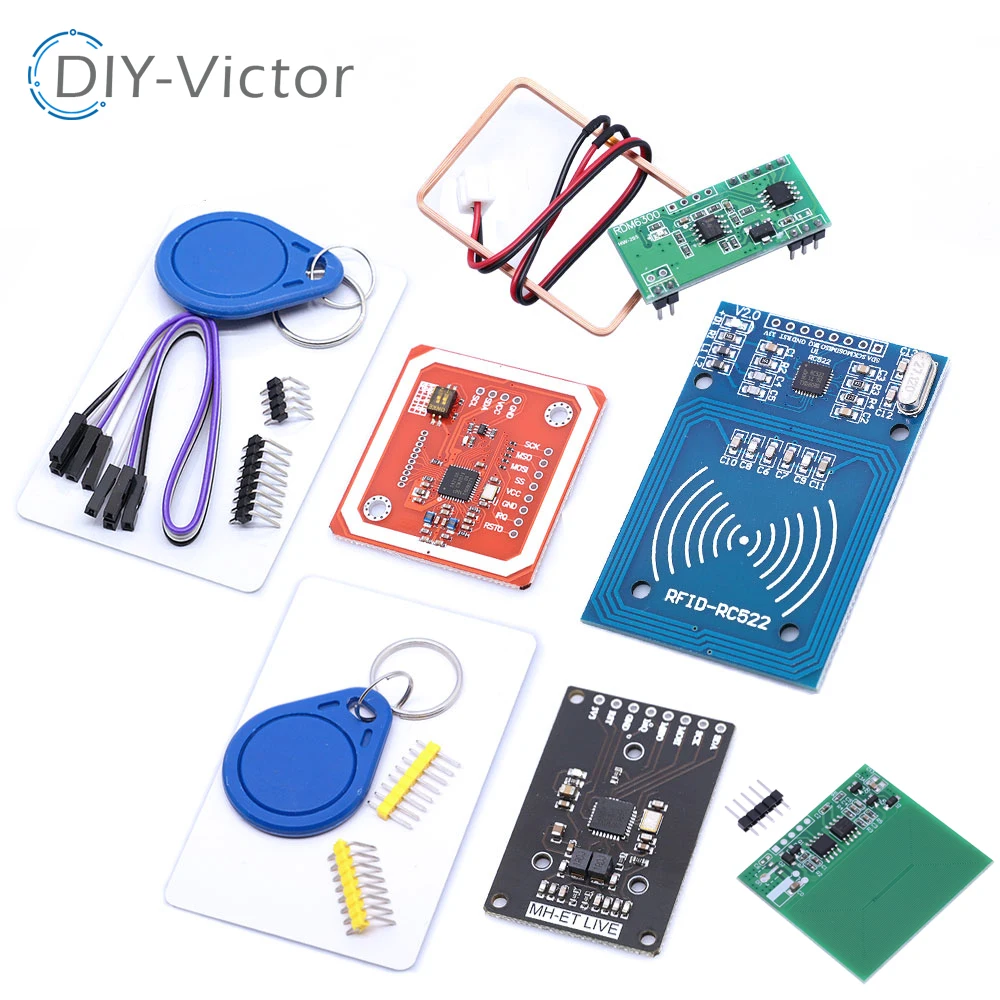 RFID module PN532 RC522 MFRC-522 RDM6300 Kits NFC S50 13.56 Mhz 125Khz 6cm With Tags SPI Write & Read for arduino uno 2560