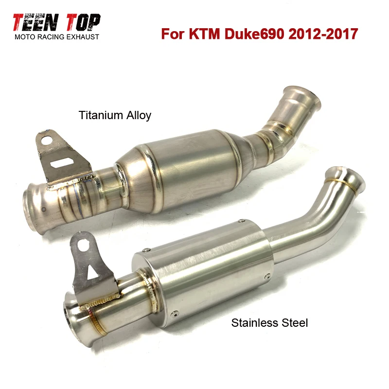Duke 690 Exhaust Pipe For KTM Duke690 Exhaust Middle Link Decat Pipe 2012-2017 OEM Size Motorcycle Escape Moto Mid Connect Tube