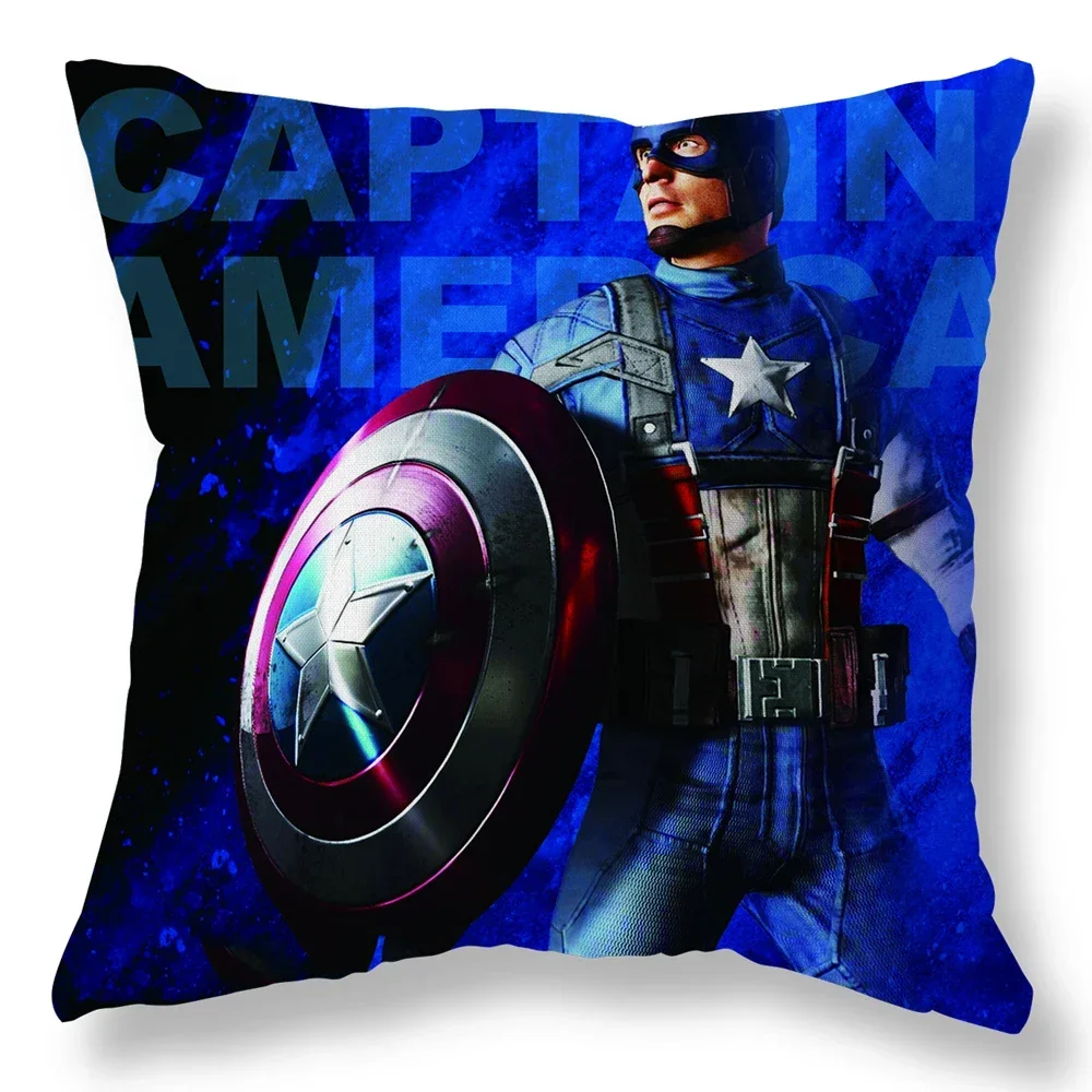 Disney Avengers Pillow Case Cushion Cover Spiderman Captain America Cartoon Children's Bedroom Boy 40x40cm