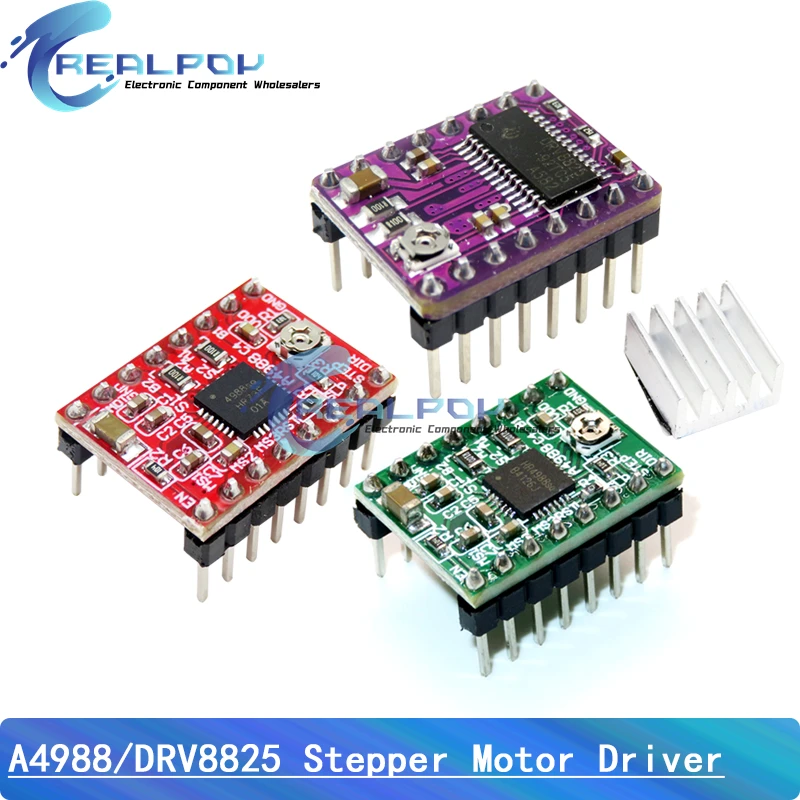 Części do drukarek 3D StepStick A4988 DRV8825 sterownik silnika krokowego z rampami nośnika radiatora 1.4
