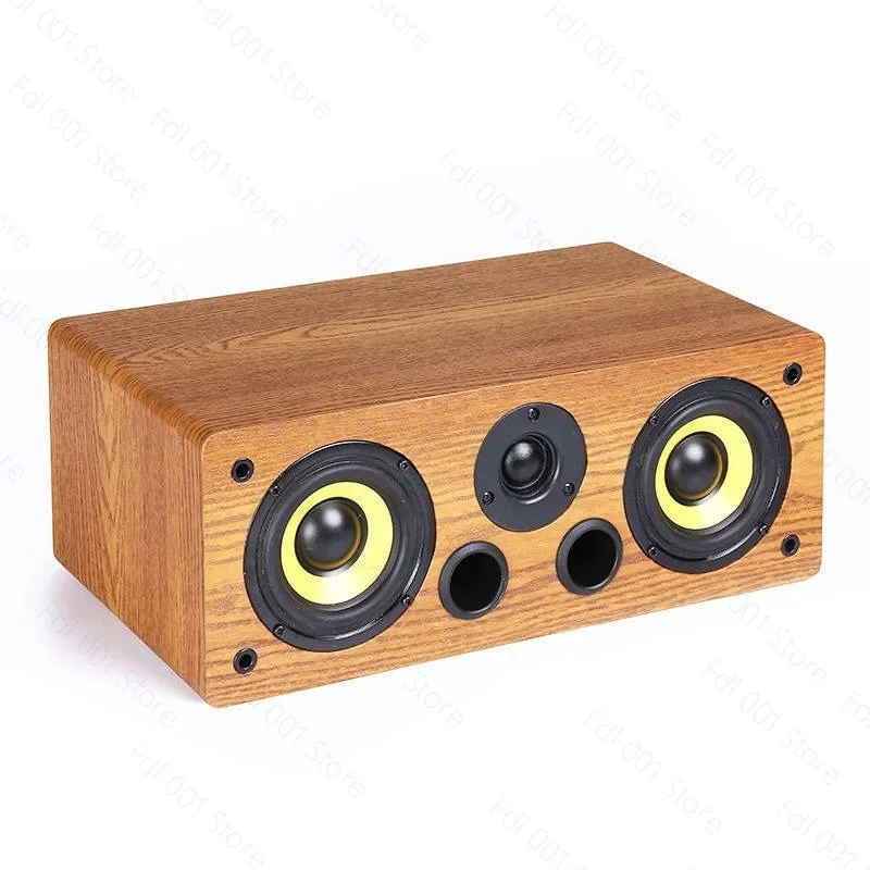 4‑Inch Passive Wood Center Speaker Clear Sound Performance Home Theater Hi‑Fi Loudspeaker for Audio System
