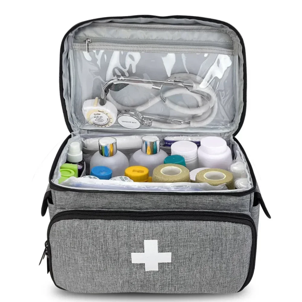 Imagem -04 - Kit de Primeiros Socorros para Home Medical Carry Bolsa Multifuncional Armazenamento Organizador Layered Medicina Caixas Medicina Gabinete Viagem