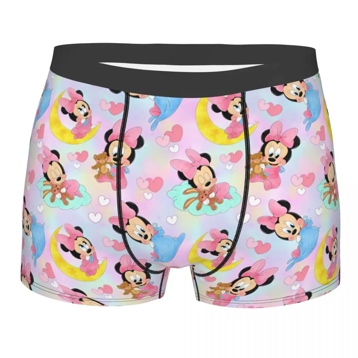 

Мужские трусы-боксеры с принтом Минни Маус в стиле аниме, манга, мультфильм, мягкие трусы-брифы