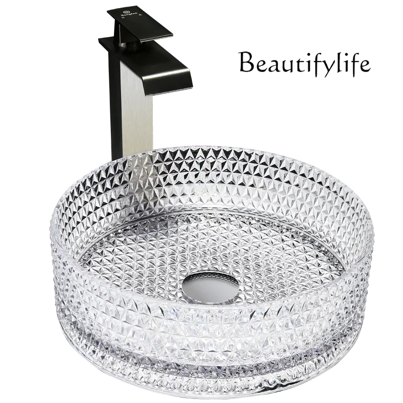 

FG17GX Lavabo in cristallo innovativo, elegante e semplice Lavabo in vetro Lavabo da tavolo di piccole dimensioni rotondo