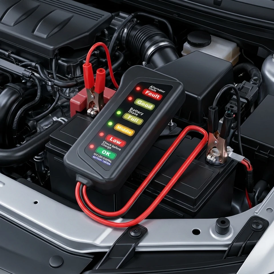 12V Battery Tester for Automobile Motorcycle - Car Battery Testers