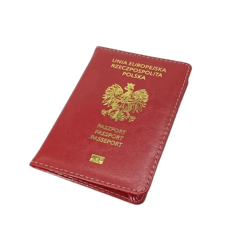 Poland Passport Holder Men Women Leather Polskap Passport Protector Card Case Wallet for Polish Paszport