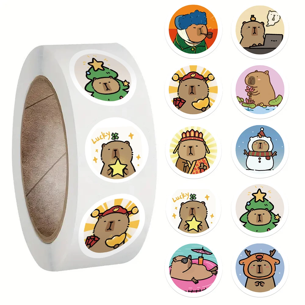 

500pcs Animal Capybara Cartoon Stickers for Kids DIY Graffiti Luggage Phone Case Laptop Kawaii Decoration Decals Kid Reward Gift