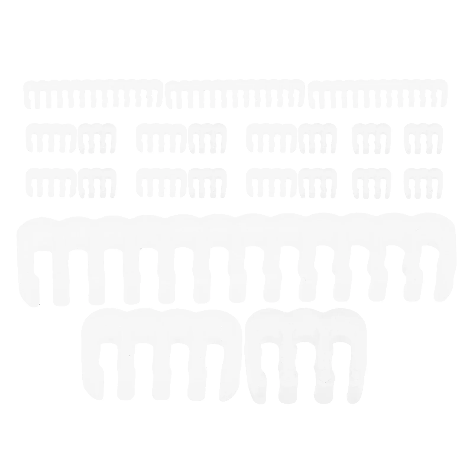 

24Pcs Cable Organizer Clips Plastic Extension Cord Wall Clips Semi-Transparent White for Desk Wire Management Charging Cable