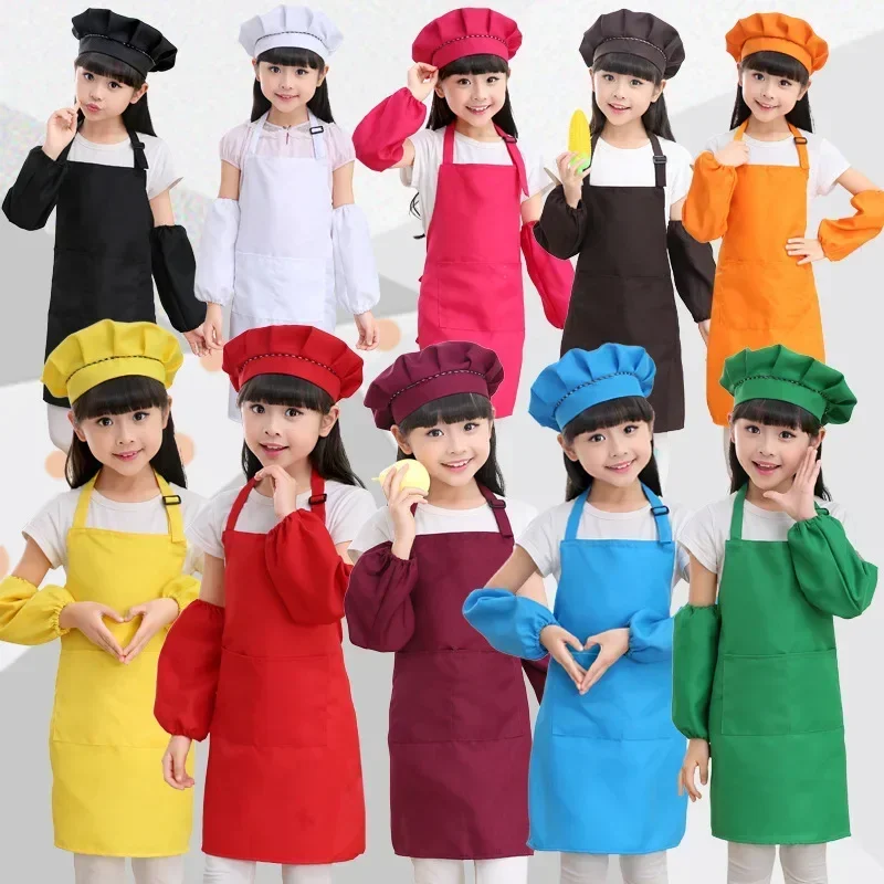 Labor Primary and Middle School Class Art Painting Apron Kitchen Students Learn To Cook Children\'s Aprons Custom LOGO