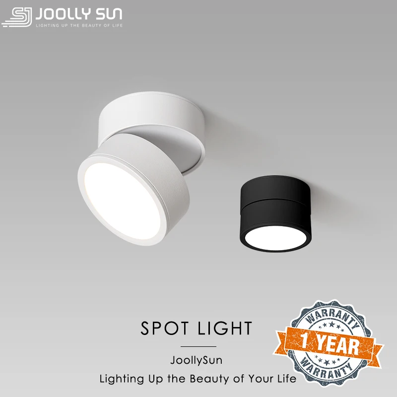 

JoollySun LED Downlight Foldable Spotlight Surface Mounted Light for Living Room Corridor Indoor Rotating Ceiling Down Lamps