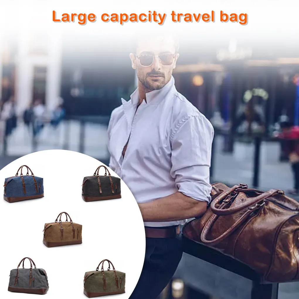 

Travel Bag Large Capacity Handle Carrying Handbags Storage Bags Blue