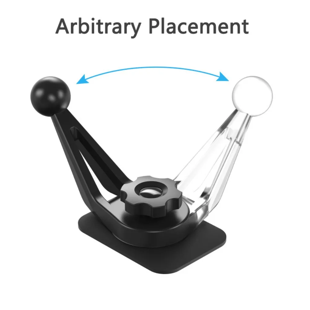 

17mm Ball Head Car Phone Holder Base Air Outlet Clamp with Glue Sticker Shockproof 360 Degrees Rotation Car Air Outlet
