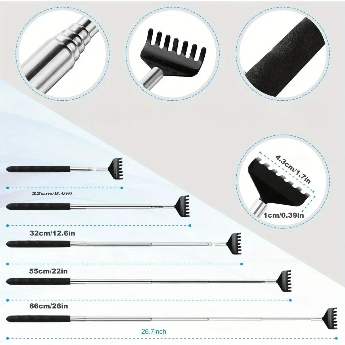 6 عبوات من حشو تخزين الخدش الخلفي، هدايا الفيل الأبيض للبالغين، جوائز الألعاب، أداة تدليك الظهر القابلة للتمديد، هدايا فكرة