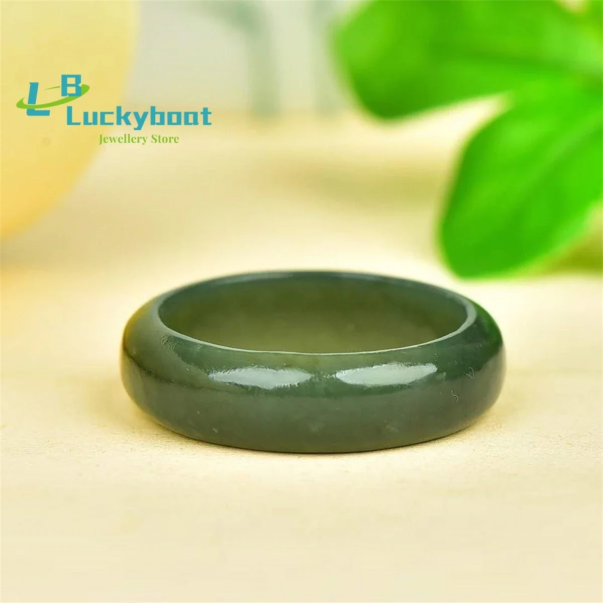 

Натуральное беговое кольцо Hetian Qingyu, простое и элегантное персонализированное модное изысканное универсальное кольцо для мужчин и женщин