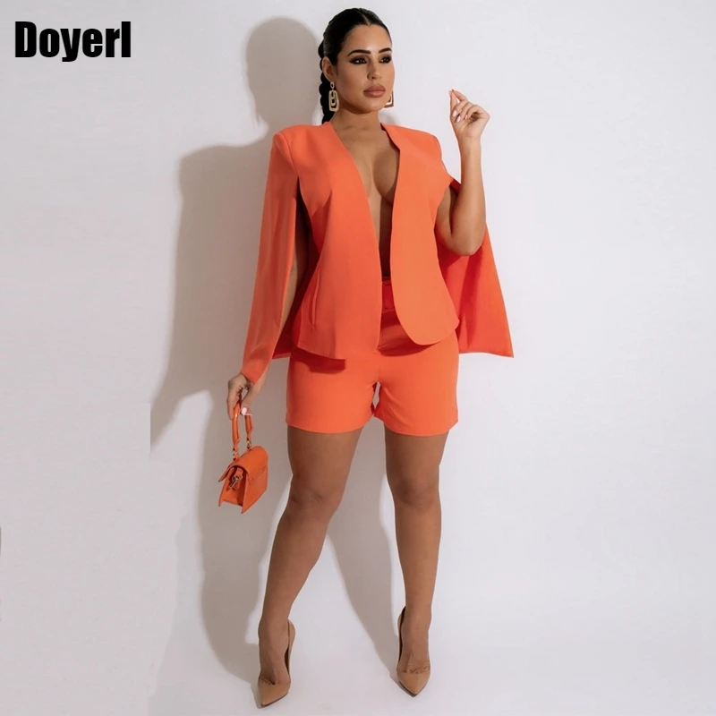 

Women's Set Elegant Blazer Top and Shorts Suit Sets Summer Two Piece Matching Set Sexy 2 Piece Sets Womens Outfits Party Club